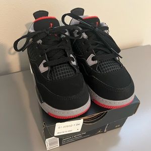 Jordan 4 Retro Breds. Gently used, no damage, super rare!